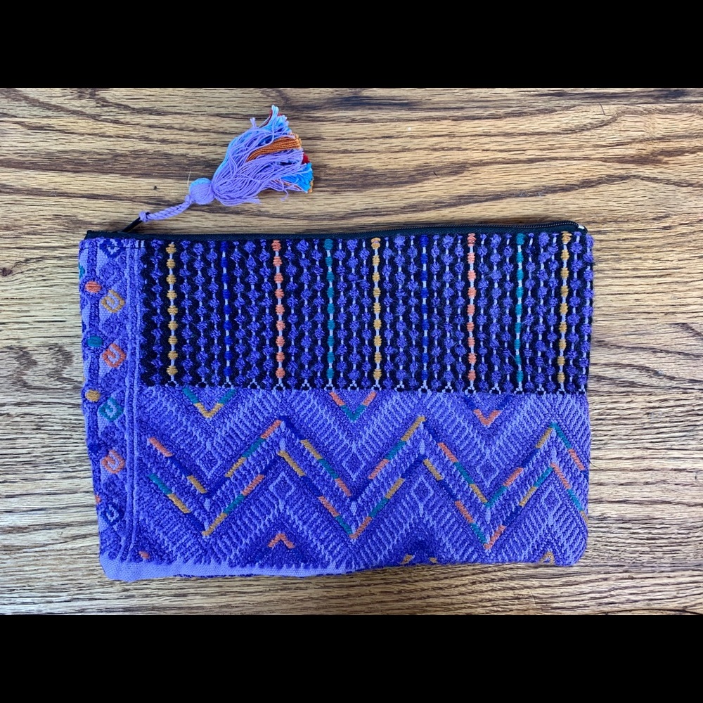 Boho bag, purse, clutch handmade huipil